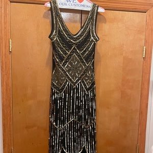 Great gatsby 1920 style beaded flapper dress